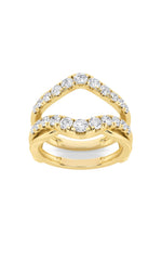 Load image into Gallery viewer, 3CTW Round Shaped Lab Grown Diamond (F/VS) Insert Jacket Ring in 14K Gold
