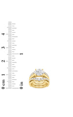 Load image into Gallery viewer, 3CTW Round Shaped Lab Grown Diamond (F/VS) Insert Jacket Ring in 14K Gold
