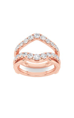 Load image into Gallery viewer, 3CTW Round Shaped Lab Grown Diamond (F/VS) Insert Jacket Ring in 14K Gold
