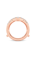 Load image into Gallery viewer, 3CTW Round Shaped Lab Grown Diamond (F/VS) Insert Jacket Ring in 14K Gold
