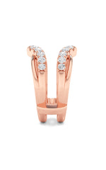 Load image into Gallery viewer, 3CTW Round Shaped Lab Grown Diamond (F/VS) Insert Jacket Ring in 14K Gold
