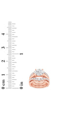 Load image into Gallery viewer, 3CTW Round Shaped Lab Grown Diamond (F/VS) Insert Jacket Ring in 14K Gold
