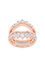Load image into Gallery viewer, 2CTW Round Shaped Lab Grown Diamond (F/VS) Insert Jacket Ring in 14K Gold
