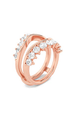 Load image into Gallery viewer, 2CTW Round Shaped Lab Grown Diamond (F/VS) Insert Jacket Ring in 14K Gold
