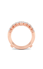 Load image into Gallery viewer, 2CTW Round Shaped Lab Grown Diamond (F/VS) Insert Jacket Ring in 14K Gold
