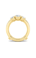 Load image into Gallery viewer, 2CTW Pear Shaped Lab Grown Diamond (F/VS) Insert Jacket Ring in 14K Gold
