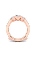 Load image into Gallery viewer, 2CTW Pear Shaped Lab Grown Diamond (F/VS) Insert Jacket Ring in 14K Gold
