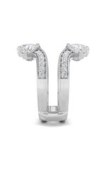 Load image into Gallery viewer, 2.25CTW Pear Shaped Lab Grown Diamond (F/VS) Insert Jacket Ring in 14K Gold
