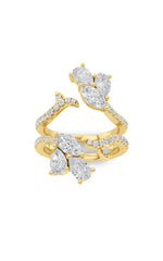 Load image into Gallery viewer, 2CTW Marquise Shaped Lab Grown Diamond (F/VS) Insert Jacket Ring in 14K Gold
