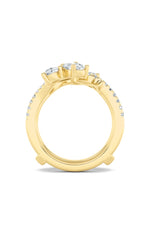 Load image into Gallery viewer, 2CTW Marquise Shaped Lab Grown Diamond (F/VS) Insert Jacket Ring in 14K Gold
