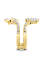 Load image into Gallery viewer, 2CTW Marquise Shaped Lab Grown Diamond (F/VS) Insert Jacket Ring in 14K Gold
