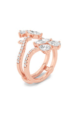 Load image into Gallery viewer, 2CTW Marquise Shaped Lab Grown Diamond (F/VS) Insert Jacket Ring in 14K Gold
