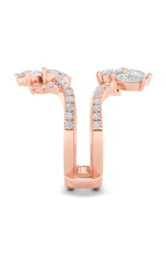 Load image into Gallery viewer, 2CTW Marquise Shaped Lab Grown Diamond (F/VS) Insert Jacket Ring in 14K Gold
