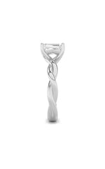 Load image into Gallery viewer, 1CTW Emerald Shaped Lab Grown Diamond (F/VS) Twisted Shank Solitaire Engagement Ring in 14K Gold
