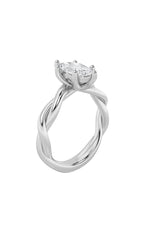 Load image into Gallery viewer, 1CTW Marquise Shaped Lab Grown Diamond (F/VS) Twisted Shank Solitaire Engagement Ring in 14K Gold
