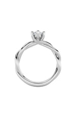 Load image into Gallery viewer, 1CTW Marquise Shaped Lab Grown Diamond (F/VS) Twisted Shank Solitaire Engagement Ring in 14K Gold
