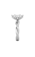 Load image into Gallery viewer, 1CTW Marquise Shaped Lab Grown Diamond (F/VS) Twisted Shank Solitaire Engagement Ring in 14K Gold
