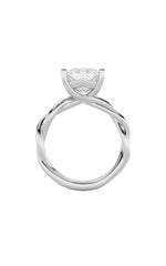 Load image into Gallery viewer, 3CTW Princess Shaped Lab Grown Diamond (F/VS) Twisted Shank Solitaire Engagement Ring in 14K Gold
