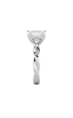Load image into Gallery viewer, 3CTW Princess Shaped Lab Grown Diamond (F/VS) Twisted Shank Solitaire Engagement Ring in 14K Gold
