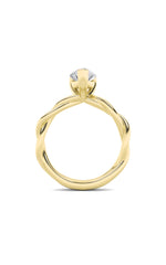 Load image into Gallery viewer, 1CTW Pear Shaped Lab Grown Diamond (F/VS) Twisted Shank Solitaire Engagement Ring in 14K Gold
