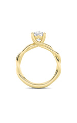 Load image into Gallery viewer, 1.5CTW Round Shaped Lab Grown Diamond (F/VS) Twisted Shank Solitaire Engagement Ring in 14K Gold

