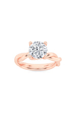 Load image into Gallery viewer, 1.5CTW Round Shaped Lab Grown Diamond (F/VS) Twisted Shank Solitaire Engagement Ring in 14K Gold
