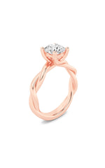Load image into Gallery viewer, 1.5CTW Round Shaped Lab Grown Diamond (F/VS) Twisted Shank Solitaire Engagement Ring in 14K Gold

