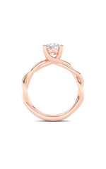 Load image into Gallery viewer, 1.5CTW Round Shaped Lab Grown Diamond (F/VS) Twisted Shank Solitaire Engagement Ring in 14K Gold
