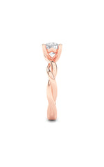 Load image into Gallery viewer, 1.5CTW Round Shaped Lab Grown Diamond (F/VS) Twisted Shank Solitaire Engagement Ring in 14K Gold
