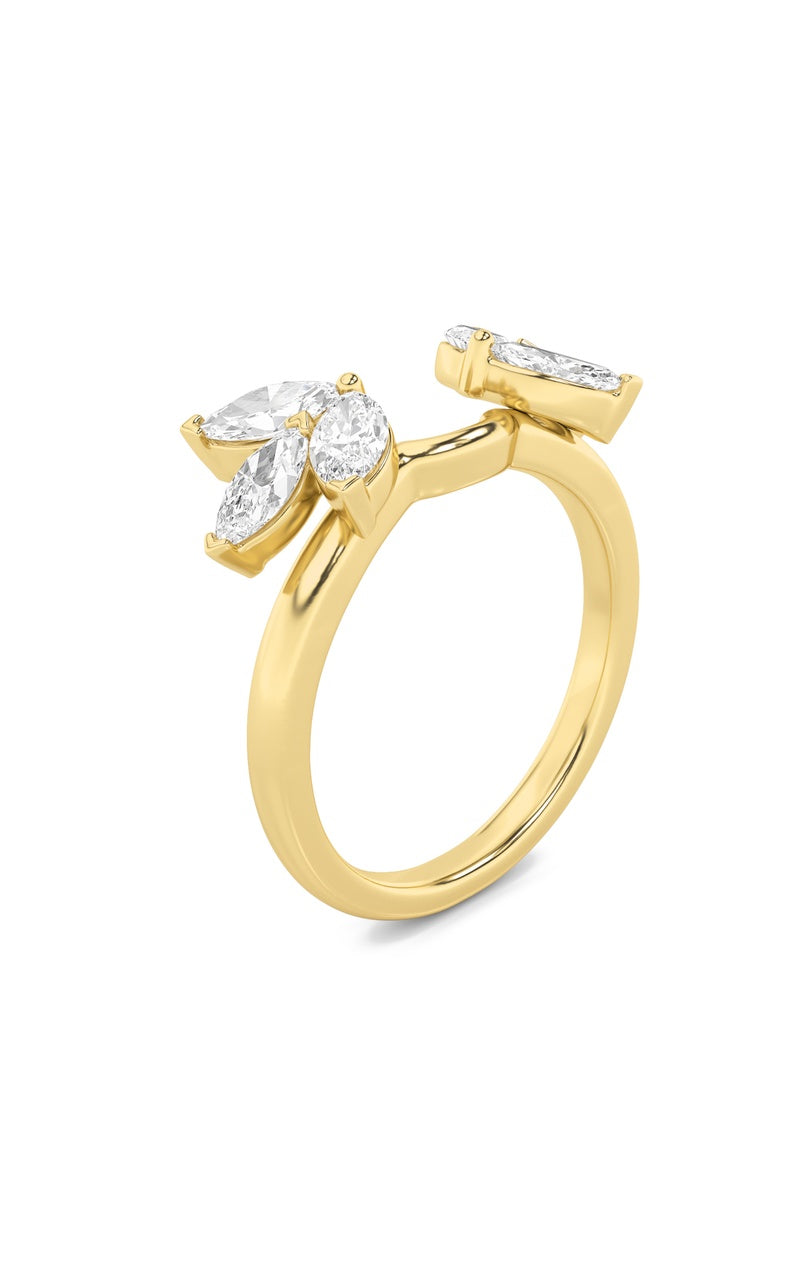1CTW Marquise Shaped Lab Grown Diamond (F/VS) Wrap Ring in 14K Gold