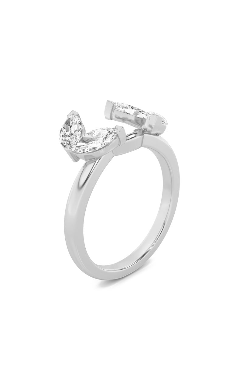 1CTW Marquise Shaped Lab Grown Diamond (F/VS) Wrap Ring in 14K Gold