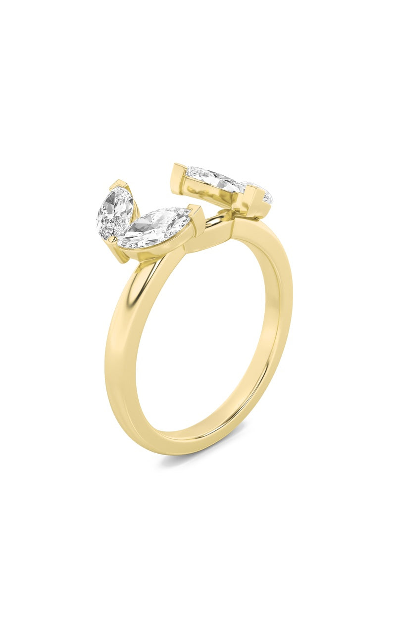1CTW Marquise Shaped Lab Grown Diamond (F/VS) Wrap Ring in 14K Gold