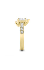 Load image into Gallery viewer, 3CTW Round Shaped Lab Grown Diamond (F/VS) Toi et Moi Engagement Ring in 14K Gold
