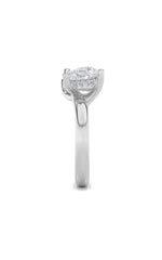 Load image into Gallery viewer, 3CTW Emerald Shaped Lab Grown Diamond (F/VS) Toi et Moi Engagement Ring in 14K Gold
