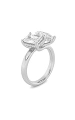 Load image into Gallery viewer, 3CTW Emerald Shaped Lab Grown Diamond (F/VS) Toi et Moi Engagement Ring in 14K Gold
