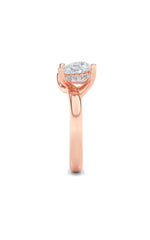 Load image into Gallery viewer, 3CTW Emerald Shaped Lab Grown Diamond (F/VS) Toi et Moi Engagement Ring in 14K Gold
