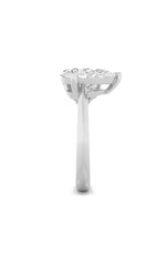 Load image into Gallery viewer, 3CTW Pear Shaped Lab Grown Diamond (F/VS) Toi et Moi Engagement Ring in 14K Gold
