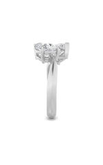 Load image into Gallery viewer, 3CTW Pear Shaped Lab Grown Diamond (G/VS) Toi et Moi Engagement Ring in 14K Gold
