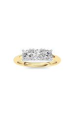 Load image into Gallery viewer, 0.75CTW Round Shaped Lab Grown Diamond (F/VS) Three Stone Band Ring in 14K Gold
