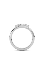 Load image into Gallery viewer, 0.75CTW Round Shaped Lab Grown Diamond (F/VS) Three Stone Band Ring in 14K Gold
