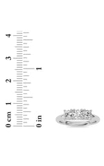 Load image into Gallery viewer, 0.75CTW Round Shaped Lab Grown Diamond (F/VS) Three Stone Band Ring in 14K Gold
