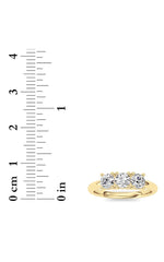 Load image into Gallery viewer, 0.75CTW Round Shaped Lab Grown Diamond (F/VS) Three Stone Band Ring in 14K Gold
