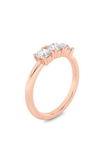 Load image into Gallery viewer, 0.75CTW Round Shaped Lab Grown Diamond (F/VS) Three Stone Band Ring in 14K Gold
