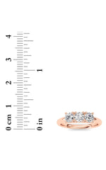 Load image into Gallery viewer, 0.75CTW Round Shaped Lab Grown Diamond (F/VS) Three Stone Band Ring in 14K Gold
