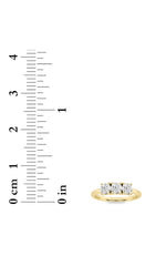 Load image into Gallery viewer, 1.5CTW Round Shaped Lab Grown Diamond (F/VS) Three Stone Band Ring in 14K Gold
