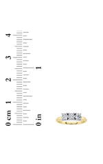 Load image into Gallery viewer, 2CTW Round Shaped Lab Grown Diamond (F/VS) Three Stone Band Ring in 14K Gold
