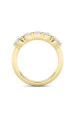Load image into Gallery viewer, 1.5CTW Round Shaped Lab Grown Diamond (F/VS) Five Stone Band Ring in 14K Gold
