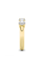 Load image into Gallery viewer, 1.5CTW Round Shaped Lab Grown Diamond (F/VS) Five Stone Band Ring in 14K Gold
