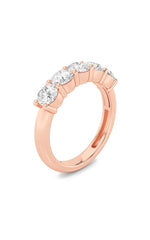 Load image into Gallery viewer, 1.5CTW Round Shaped Lab Grown Diamond (F/VS) Five Stone Band Ring in 14K Gold
