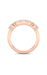 Load image into Gallery viewer, 1.5CTW Round Shaped Lab Grown Diamond (F/VS) Five Stone Band Ring in 14K Gold
